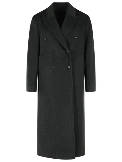 Loulou De Saison Double Breasted 'rosco' Virgin Wool And Cashmere Coat In Gray