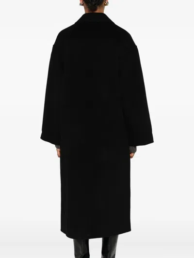 Loulou De Saison Double-breasted Wool Coat In Black
