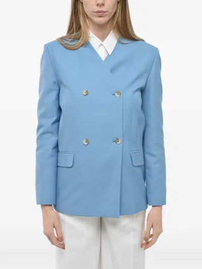 Loulou De Saison Double-breasted Blazer In Blue