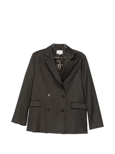 Loulou De Saison Double-breasted Blazer In Black