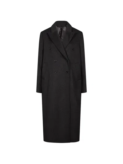 Loulou De Saison Double-breasted Coat In Black