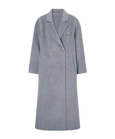 Loulou De Saison Irvin Double-breasted Wool And Cashmere-blend Coat In Gray