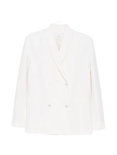 Loulou De Saison Double-breasted Jacket In White