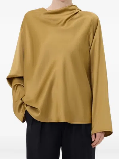 Loulou De Saison Draped Blouse In Yellow