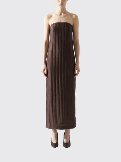 Loulou De Saison Giulia Sleeveless Dress In Brown