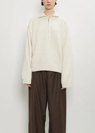 Loulou De Saison Dries Cashmere Stand Collar Sweater In White