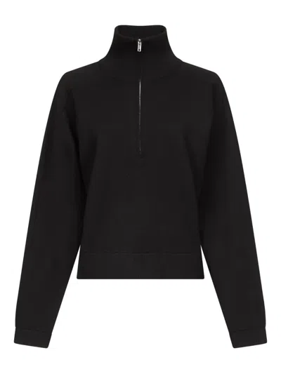 Loulou De Saison Dries Zip-front Sweater In Black