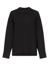 Loulou De Saison Drop-shoulder Ribbed Sweater In Black