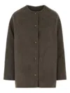Loulou De Saison Mud Flannel Dunne Jacket In Brown