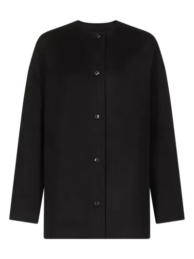 Loulou De Saison Dunne Drap Coat In Black