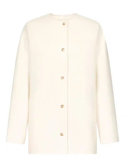 Loulou De Saison Dunne Drap Coat In White