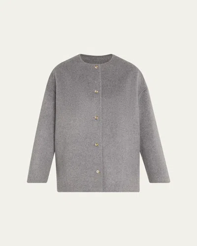 Loulou De Saison Dunne Single-breasted Wool-cashmere Coat In Gray