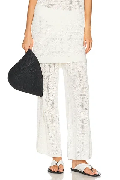 Loulou De Saison Egeo Knit Pant In White