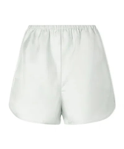 Loulou De Saison Cabo Silk-twill Shorts In Blue
