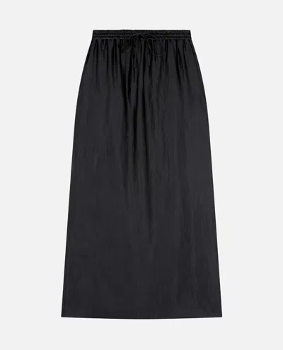 Loulou De Saison Elastic Waistband Long Skirt In Black