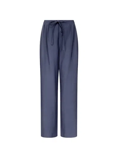 Loulou De Saison Ellon Pleated Drawstring Trousers In Blue