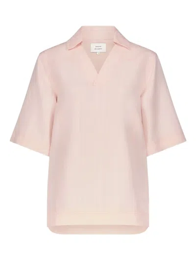 Loulou De Saison Ermo Open Neck Top In Pink