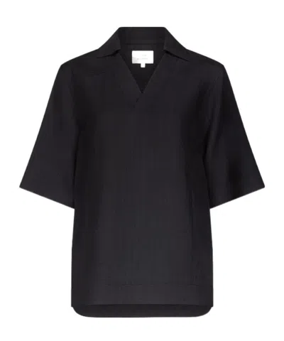 Loulou De Saison V-neck Oversized Top In Black