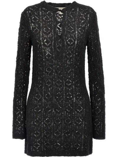 Loulou De Saison Evan Mini Dress Woman Balck