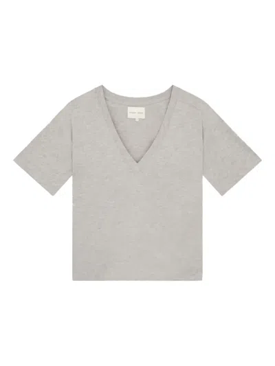 Loulou De Saison Faaa V-neck Short-sleeve T-shirt In Gray