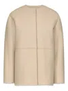 Loulou De Saison Fargo Leather-panelled Shearling Jacket In Neutral