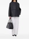Loulou De Saison Fargo Leather Shearling Coat In Black