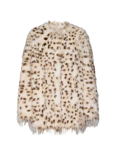 Loulou De Saison Faux-fur Collarless Coat In Neutral