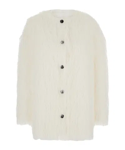 Loulou De Saison Filipo Fringe Jacket In Neutral