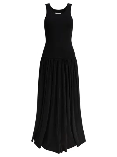 Loulou De Saison Fitted Sleeveless Maxi Dress In Black