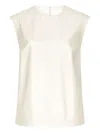 Loulou De Saison Fiza Ostrich-effect Zip Top In White