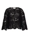 Loulou De Saison Floral-lace Blouse In Black