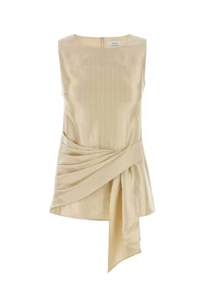 Loulou De Saison Fonda Draped Asymmetric Top In Multi