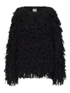 Loulou De Saison Gabin Fringe Sweater In Black