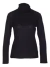 Loulou De Saison Gallinara Lds Roll-neck Ribbed Sweater In Black