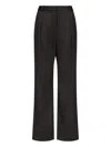 Loulou De Saison Garbo Pleated-wool Trousers In Black