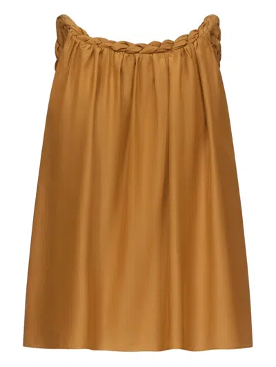 Loulou De Saison Garino Braided-neck Top In Gold
