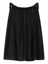 Loulou De Saison Garino Twisted-neck Gathered Top In Black