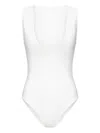 Loulou De Saison Gianna Scoop-neck Swimsuit In White