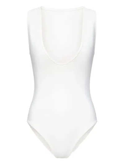 Loulou De Saison Gianna Scoop-neck Swimsuit In White
