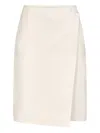 Loulou De Saison Gora Asymmetric Wrap Midi Skirt In White