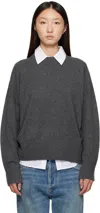 Loulou De Saison Anaa Oversized Cashmere Sweater In Gray