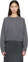 Loulou De Saison Gray Bruzzi Lds Cropped Sweater