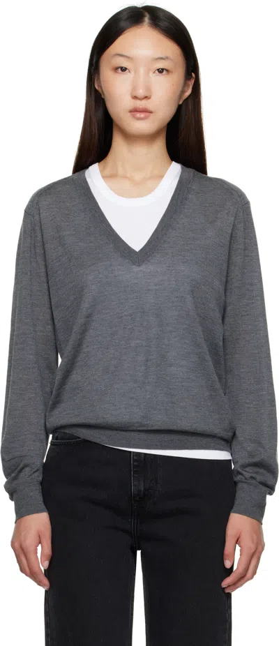 Loulou De Saison Gray Julio Cashmere Sweater