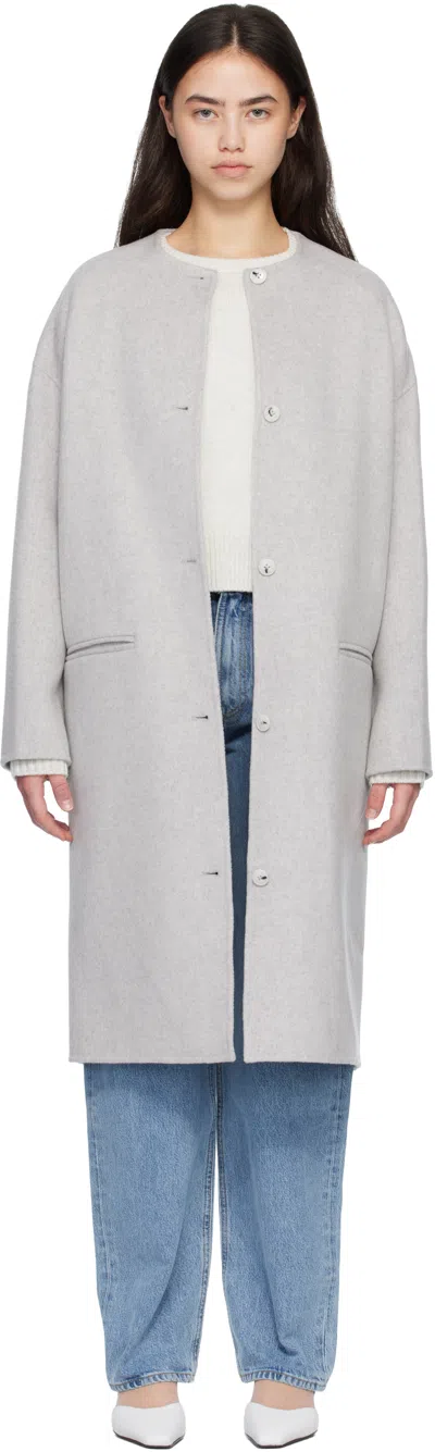 Loulou De Saison Kerry Wool And Cashmere-blend Coat In Gray