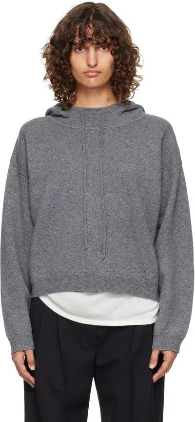 Loulou De Saison Gray Sarla Lds Cashmere Hoodie