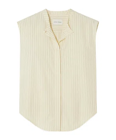 Loulou De Saison Halestripes Blouse In Neutral