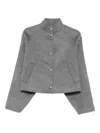 Loulou De Saison High-neck Button-fastening Jacket In Gray