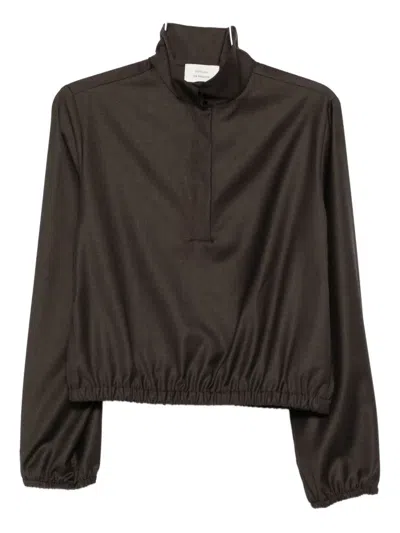 Loulou De Saison High-neck Sweatshirt In Brown