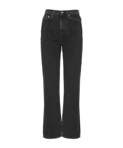 Loulou De Saison High-rise Straight-leg Jeans In Black