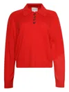 Loulou De Saison Homere Buttoned-collar Polo Tops